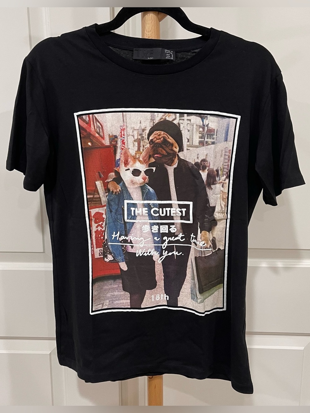 Zara Trafaluc The Cutest Short Sleeve Photo Print Graphic Tee